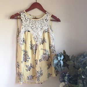 Maurices yellow floral top